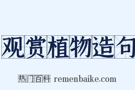 观赏植物造句是什么意思的图片